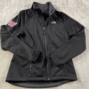 The North Face Jacket Ridgewall Softshell Windwall Women Medium USA Flag Outdoor